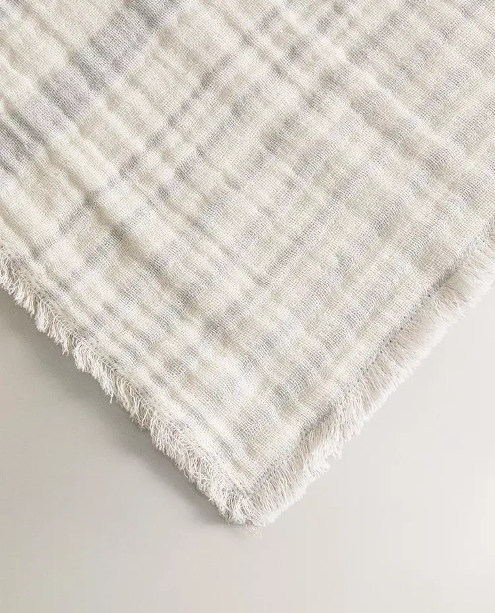 ZARA HOME ДЕТСКИЙ МУСЛИНОВЫЙ ПЛЕД, СИНИЙ