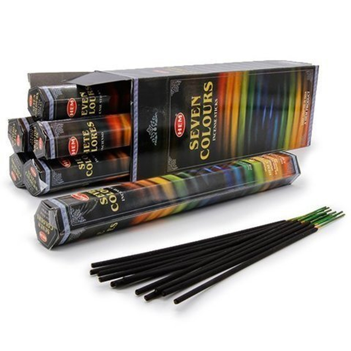 HEM Seven Colours шестигранник Благовоние Семь цветов (цветы лотоса и малики)