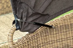 "Стильяно" плетеная кровать круглая, цвет соломенный