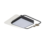 Потолочный светодиодный светильник 75Вт, 4268Лм, 3000-6000К, Ra>80,  плавная регулировка мощности, изменение цветовой температуры, ночник,  металл/акрил, черный/золото