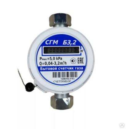 Счетчик газа СГМБ G3,2 1/2" (Орел, 2024)
