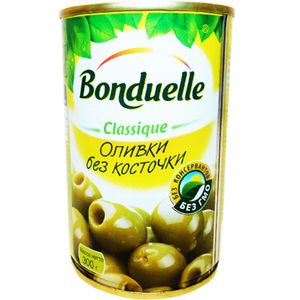 ОЛИВКИ BONDUELLE ЗЕЛЕНЫЕ БЕЗ КОСТОЧКИ 314МЛ