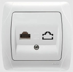 Розетка интернет RJ45 Viko Carmen белая