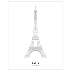 IKEA BILD  (ИКЕА БИЛД)  -  Плакат, Эйфелева башня, Париж, 40x50 см