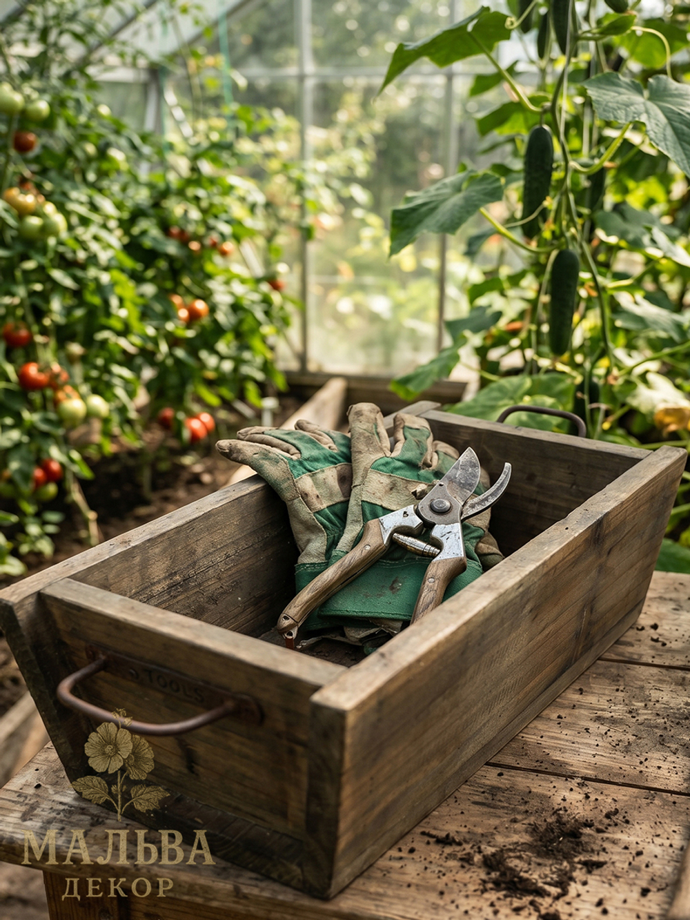 Ящик декоративный "Майоран" 36x16xH12 см из дерева для декора от CAMPO Home & Garden