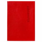 Обложка для паспорта экокожа, мягкая вставка изолон, "PASSPORT", красная, STAFF "Profit", 238408
