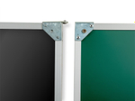 Пятиэлементная магнитная полимерная школьная доска 3400х1000 комбинированная(зеленый\черный)