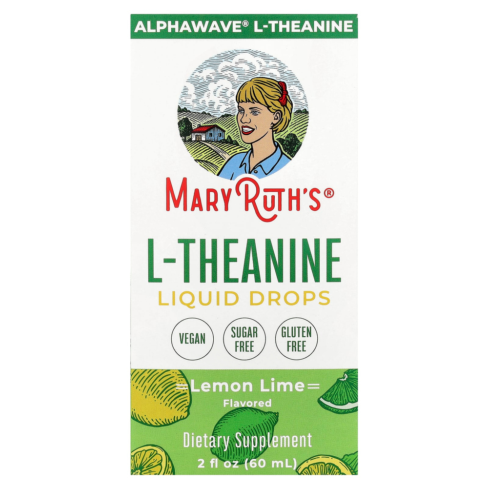 MaryRuth's, L-теанин, капли, лимон и лайм, 60 мл (2 жидк. унции)