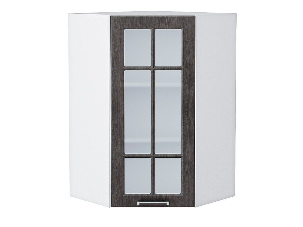 Шкаф верхний угловой остекленный Прага