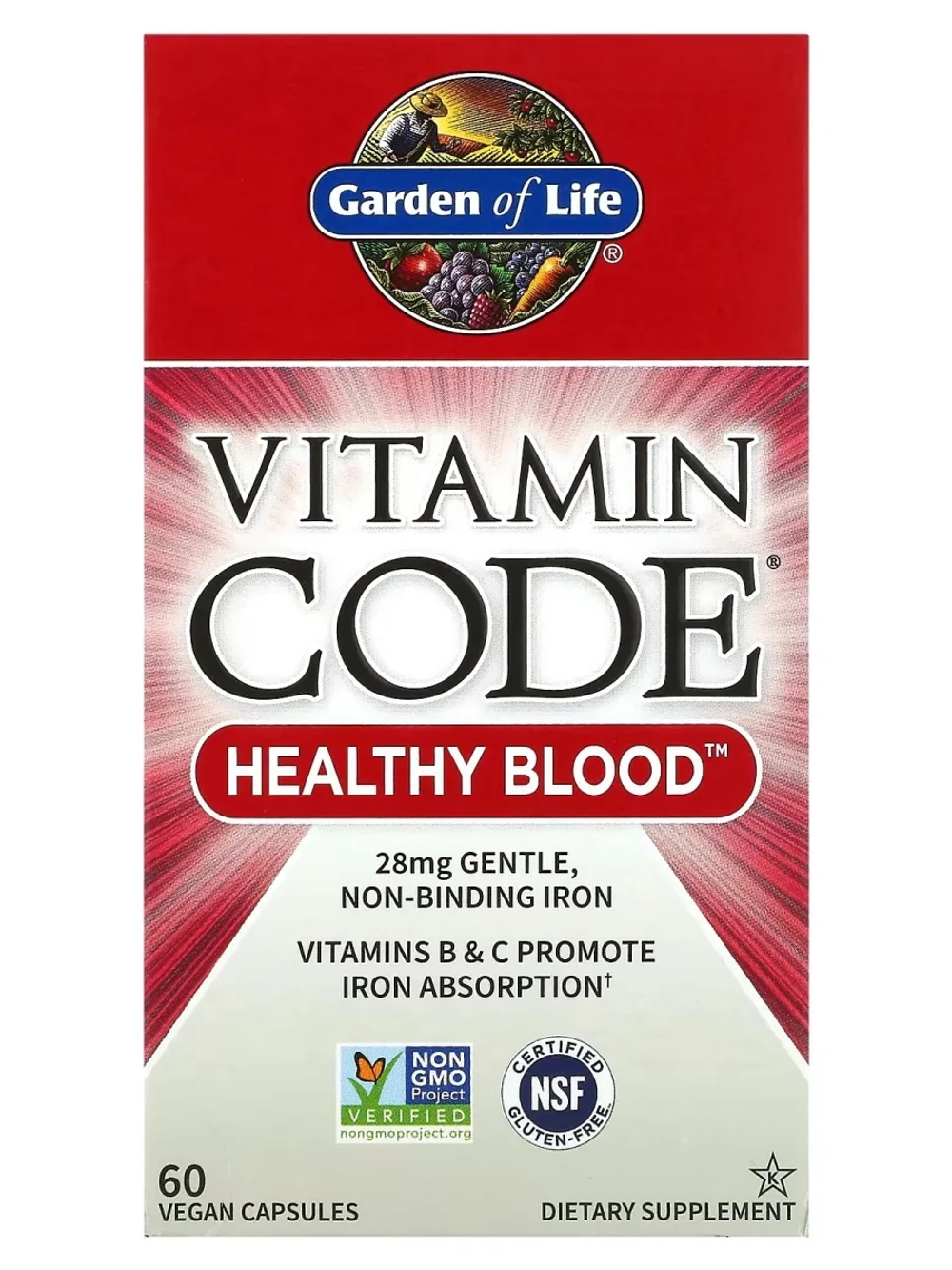 Vitamin Code Healthy Blood Здоровая кровь 60 капсул