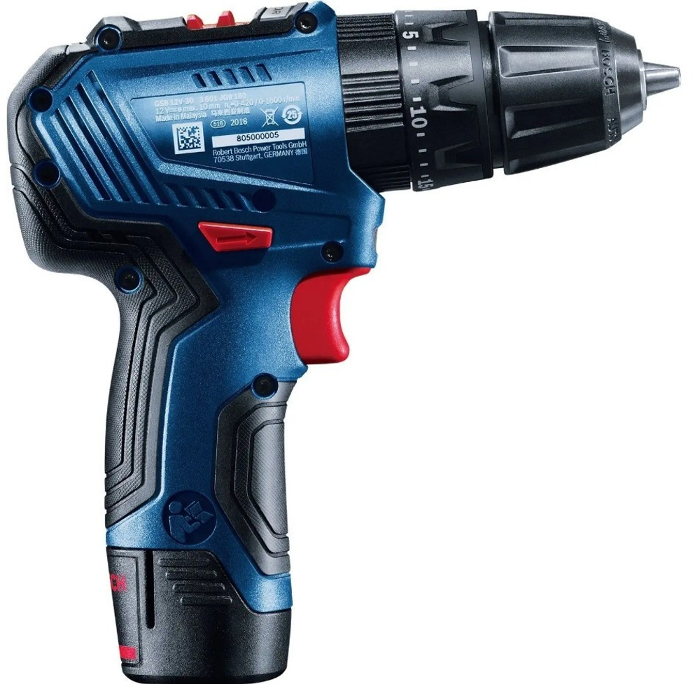 Аккумуляторная дрель-шуруповёрт BOSCH GSB 12V-30 06019G9100