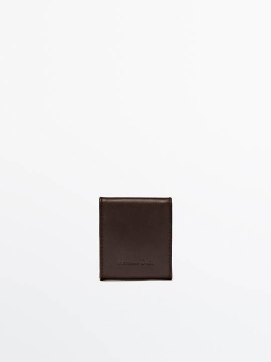 Massimo Dutti Кожаный кошелек, коричневый