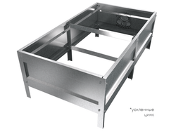 Оцинкованная грядка усиленная без покрытия