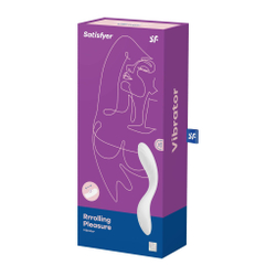Вибромассажер Satisfyer Rrrolling Pleasure с движущимся шариком для стимуляции точки G, белый
