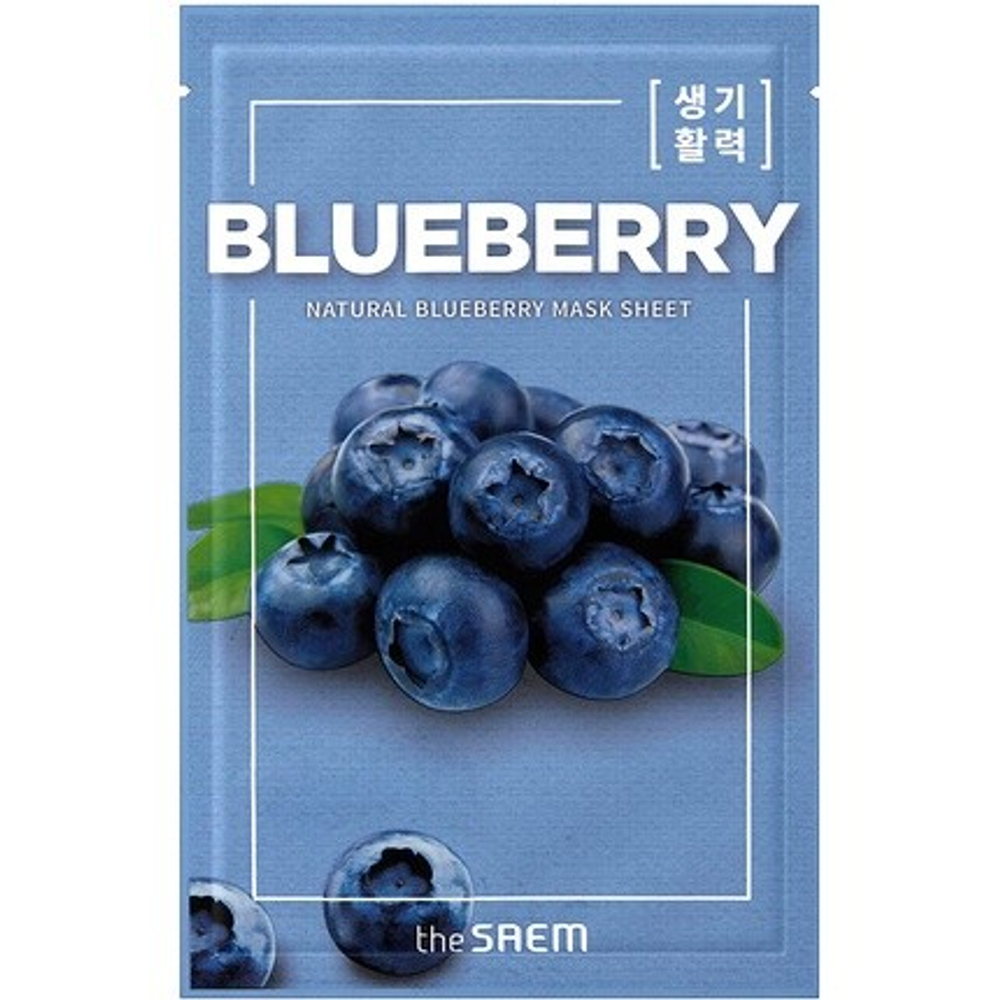 Тканевая маска с экстрактом черники THE SAEM Natural Blueberry Mask Sheet