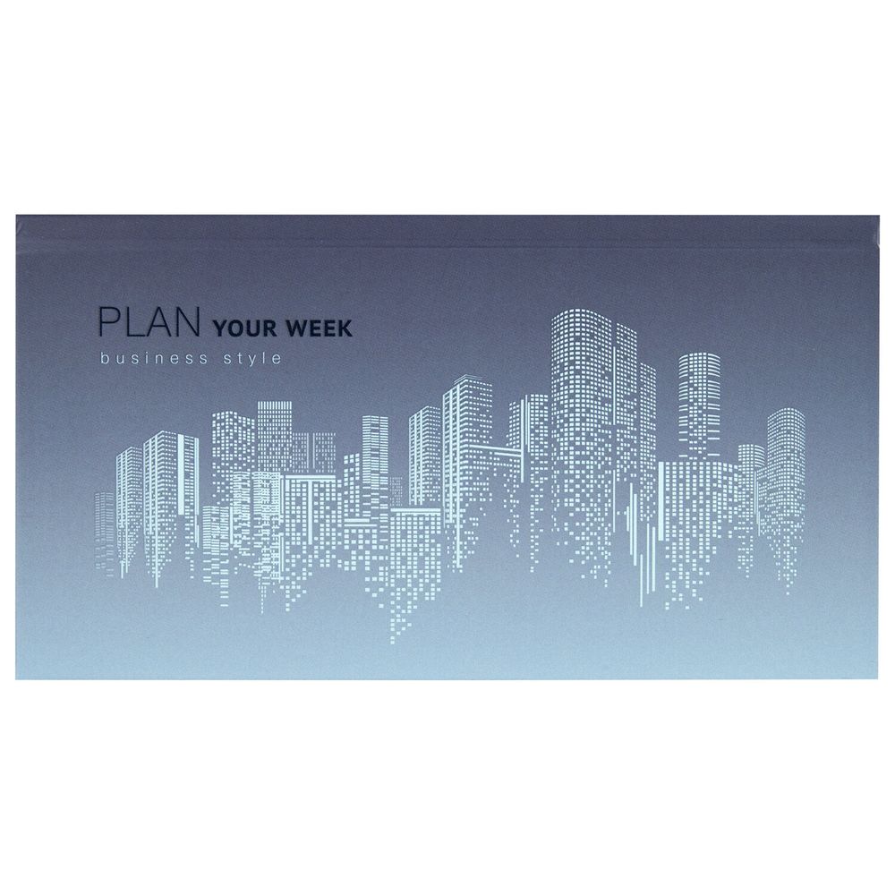 Планинг-еженедельник недатированный (165х90 мм) STAFF твердая обложка УФ-ЛАК 64 л. "Metropolis" (113514)