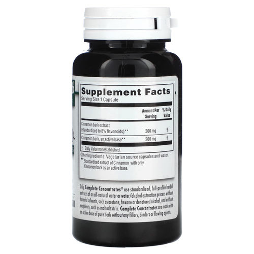 Kroeger Herb Co, полные концентраты, корица, 90 вегетарианских капсул (200 мг в 1 капсуле)