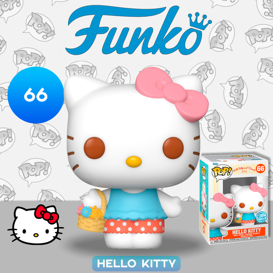 Фигурка Funko POP! Hello Kitty And Friends Hello Kitty with Basket (Exc) (66) 73600 / Фигурка Фанко ПОП! по мотивам мультсериала "Приключения Hello Kitty и ее друзей", Hello Kitty