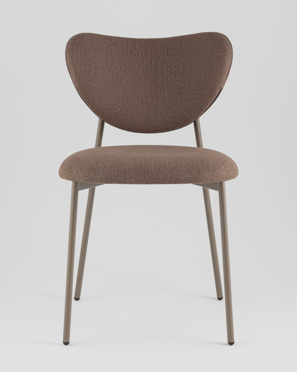 Стул Rina велюр коричневый каркас бежево-серый
