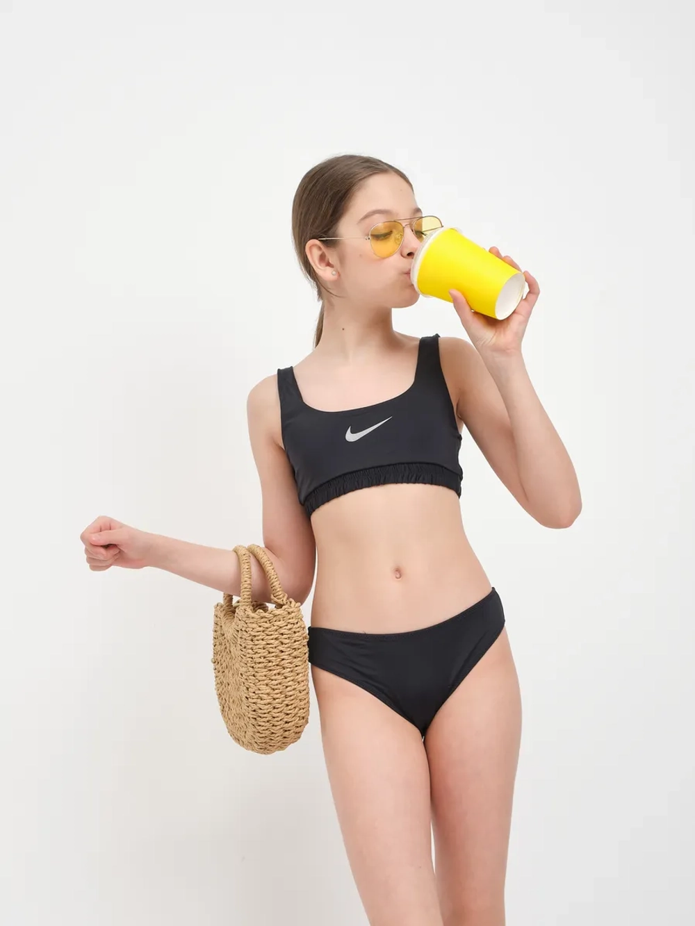 купальник раздельный 3 в 1 спортивный с шортами и топ