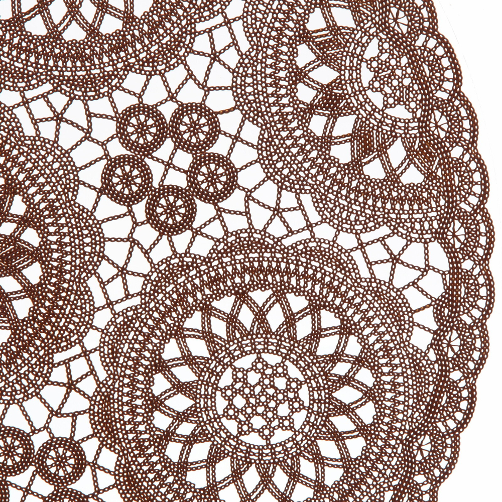 Салфетка на стол 38см «Кружево» шоколад