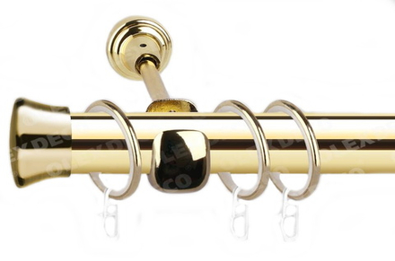 Карниз кованый для штор Филда d25 мм однорядный, цвет золото глянец