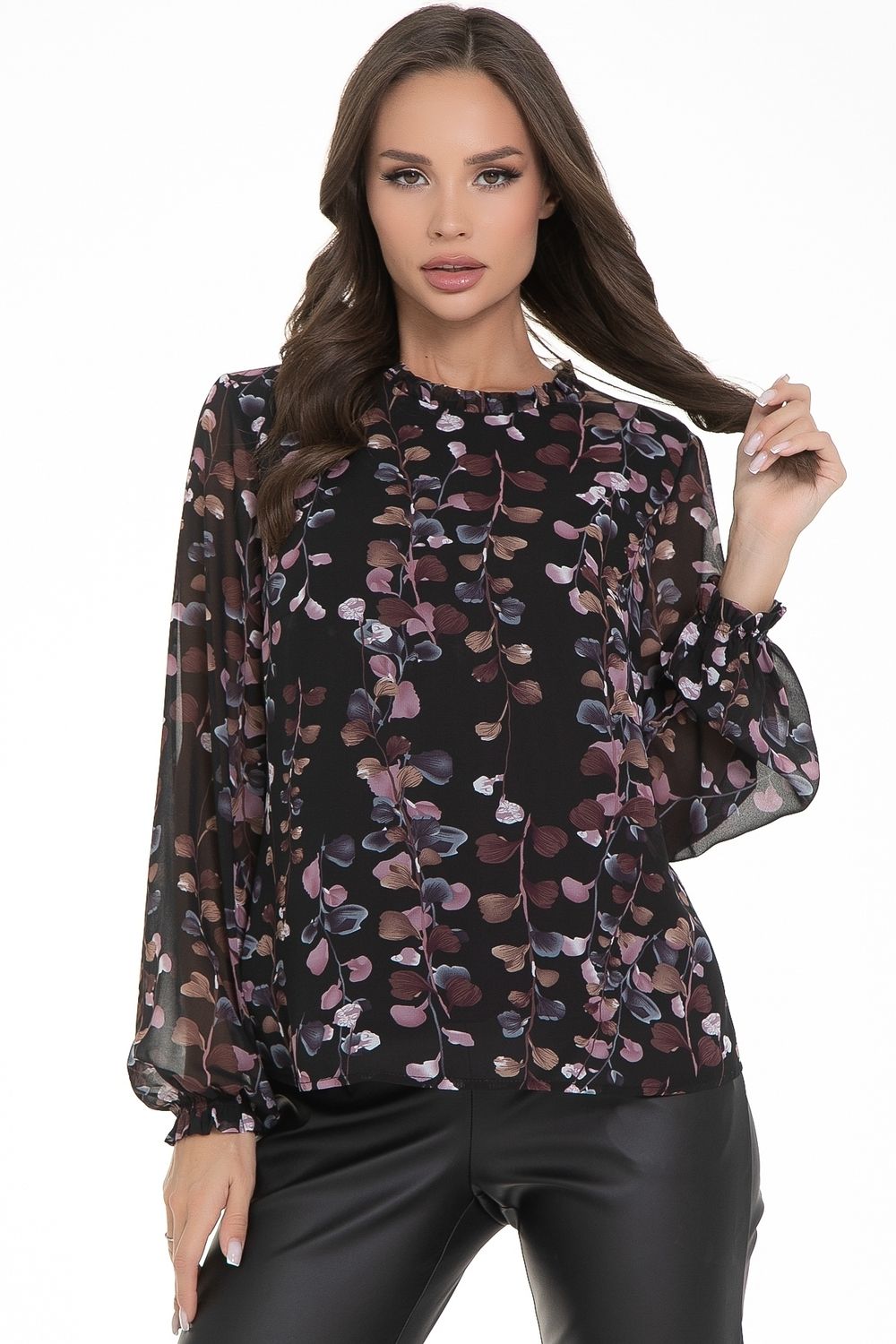 Блуза Волшебный шифон (блэк) Diolche