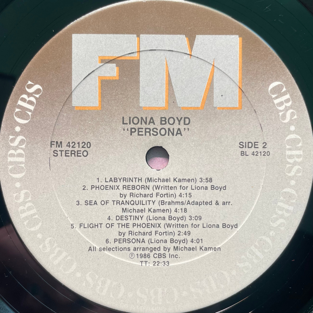 Liona Boyd ‎– Persona (США 1986г.)