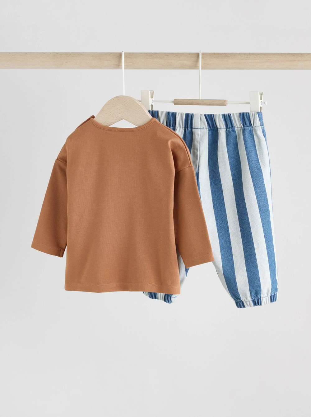 Лонгслив и брюки в комплекте для мальчика Next AY7-120, Оранжевый, Синий