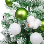 Елка декоративная «Нежность» 90 см, ПВХ с белым напылением (136 веток), Салатовый