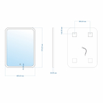 Зеркало MIXLINE "Стив" 685*915 (ШВ) сенсорный выключатель, светодиодная подсветка