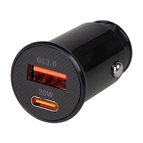 Адаптер 12/24 В 20 Вт USB 3.0 A Type-C PD черный Skyway