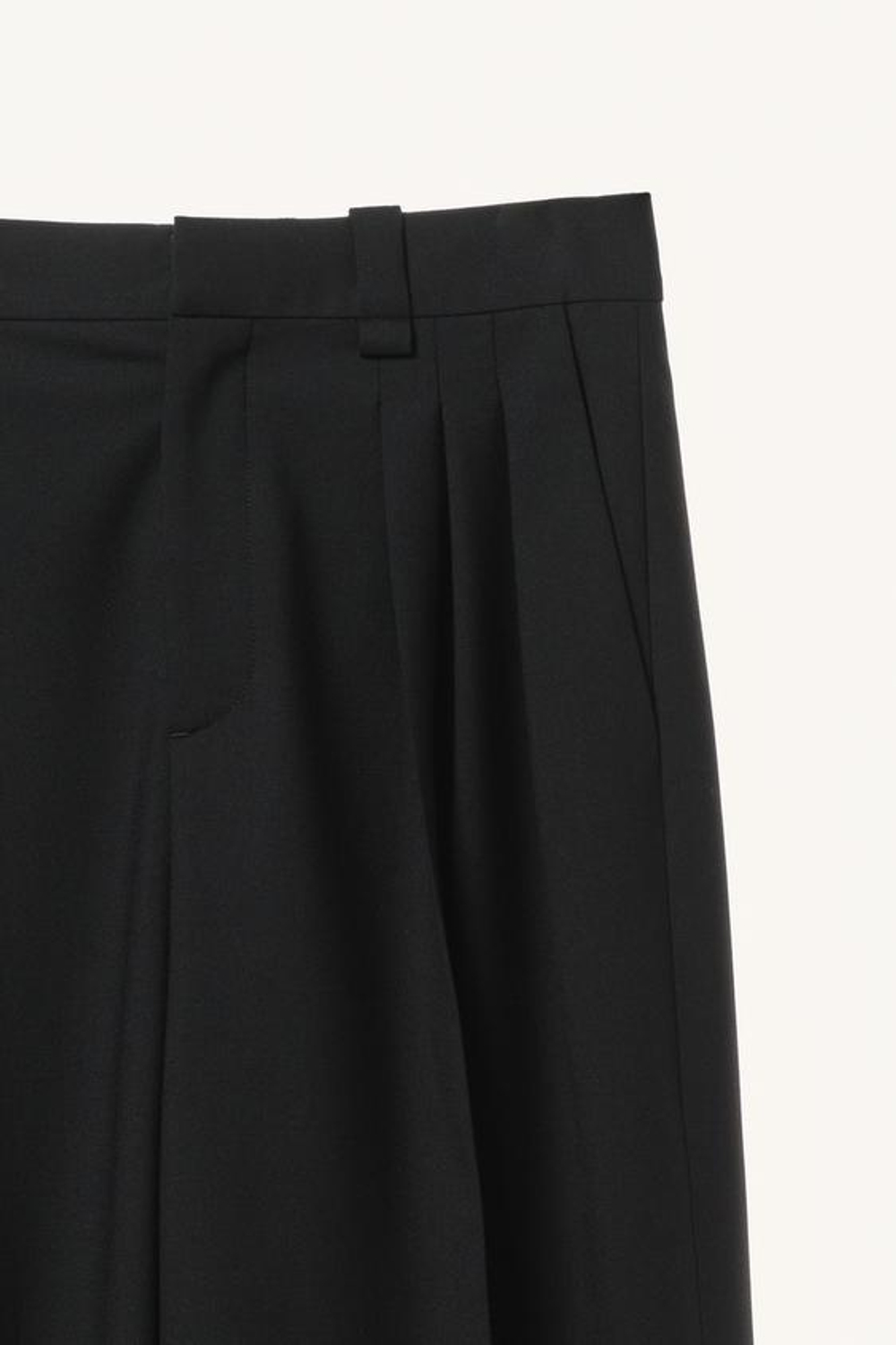 ZARA X WILLY CHAVARRIA БРЮКИ ИЗ СМЕСОВОЙ ШЕРСТИ С ЗАЩИПАМИ, ЧЕРНЫЙ