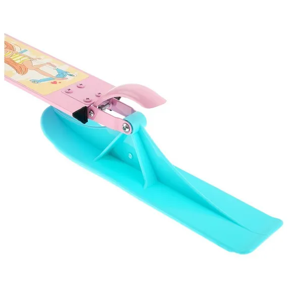 Самокат-снегокат зимний 2 в 1 «Красотка», цвет розовый