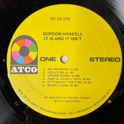 Винтажная виниловая пластинка LP Gordon Haskell It Is And It Isn't (USA 1971) Upside Down