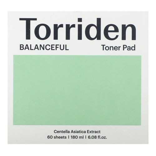 Torriden, Balanceful Cica Toner Pad, 60 листов, 180 мл (6,08 жидк. унц.)
