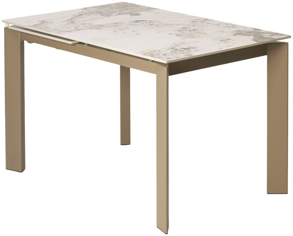 Стол М-City DISAUR Корнер (Corner) 120 Пандора (Gloss Luxury Pandora Solid Ceramic), Таупе