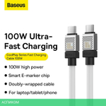 Кабель Baseus CoolPlay 1m White (CAKW000202)