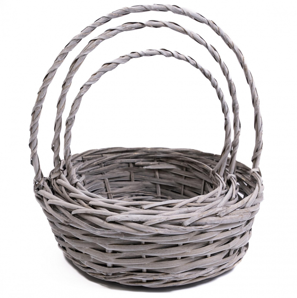 Корзина (Ива) D35/D29/D23 ОВАЛ СЕРАЯ