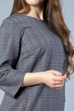 Платье женское 1390Ав, клетка #324Кб051390Ав