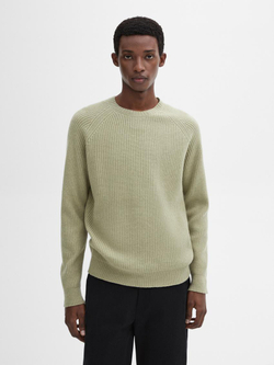 Massimo Dutti Свитер из смесовой шерсти, светло-зеленый