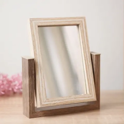 Фоторамка 10*15см вращающаяся с зеркалом, коричневая