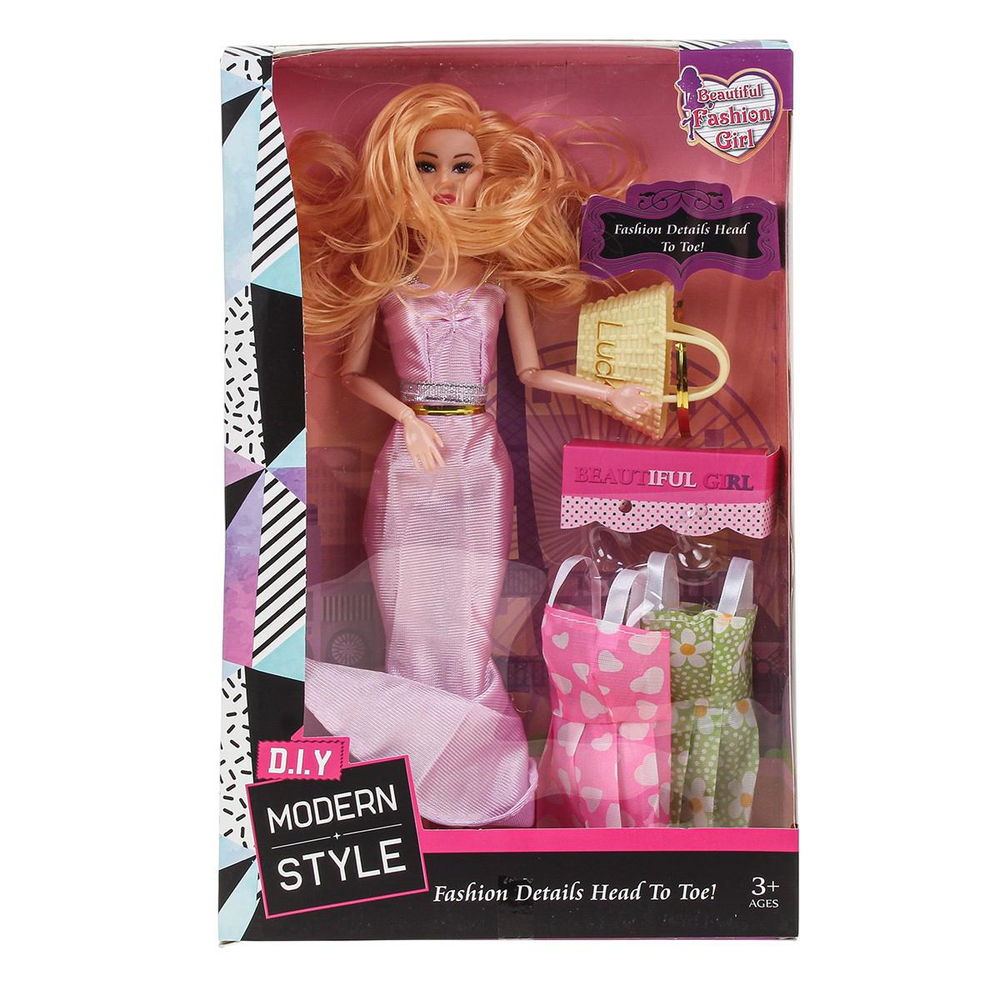 Кукла тип модель, с аксесс. коробка 01359