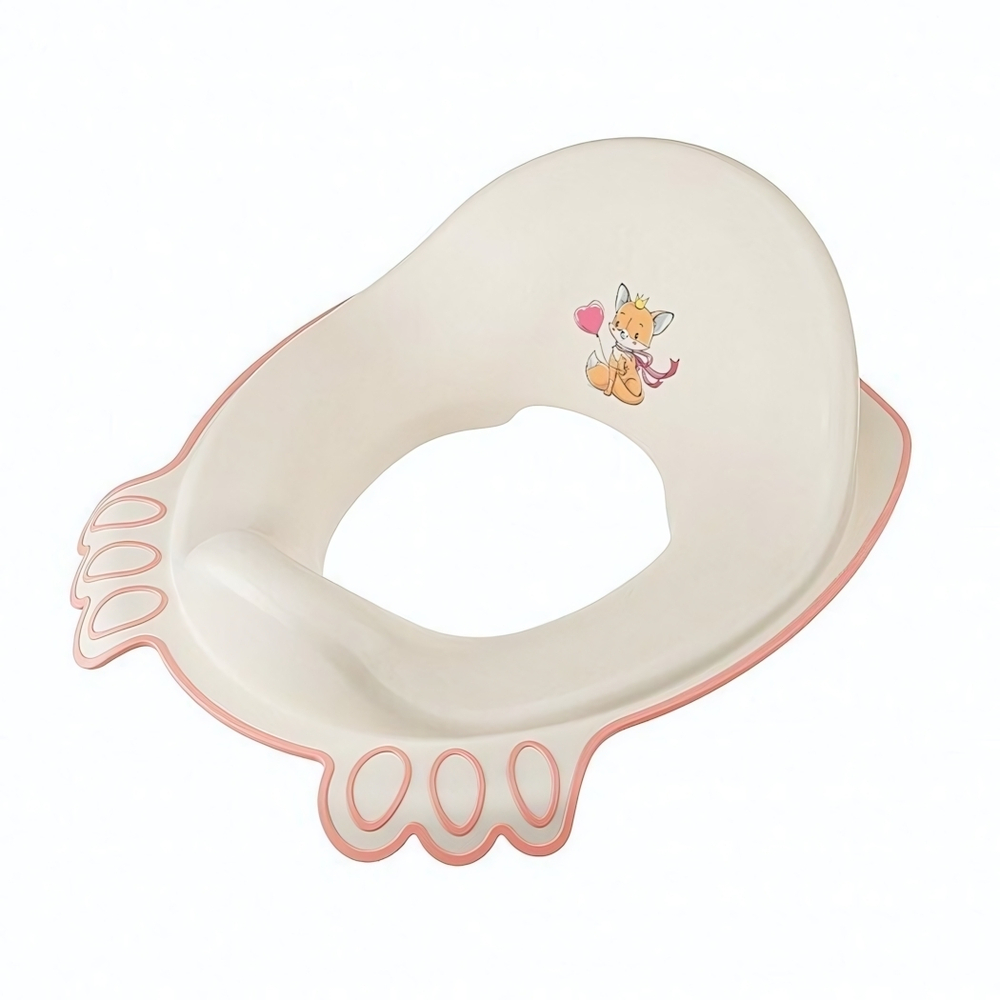 Накладка на унитаз детская с декором (светло-розовый)