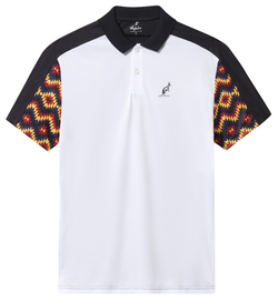 Мужское теннисное поло Australian Polo Ethno Ace - white