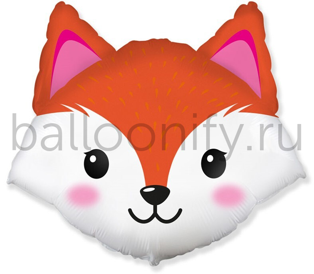 Шар (25''/64 см) Фигура, Голова, Милая Лиса, 1 шт.