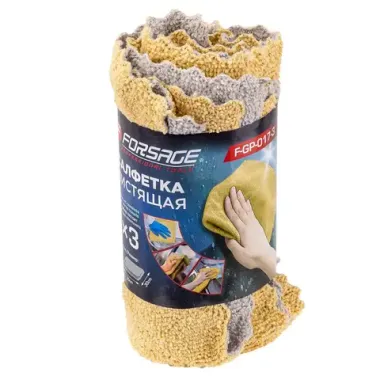 Салфетка чистящая микрофибра а/м 30*30cm(3шт/уп) Forsage F-GP-017-3