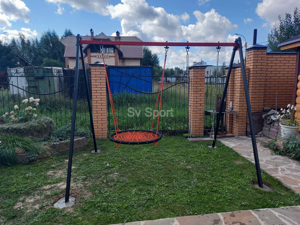 Монтаж уличных качелей Sv Sport