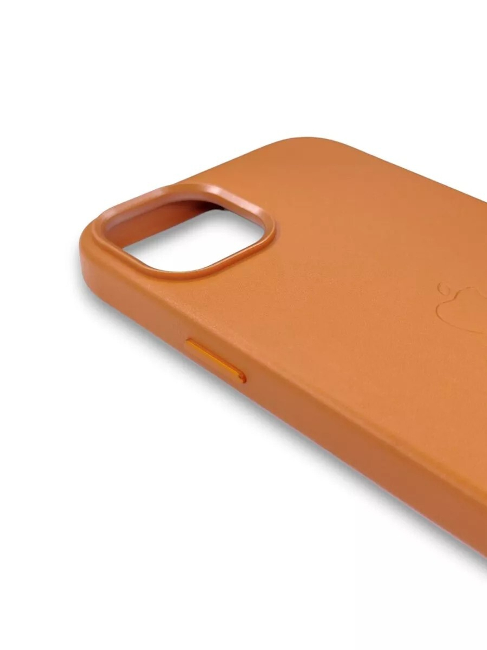 Кожаный чехол Leather Case iPhone 14 PLUS | Saddle Brown Светло-Коричневый