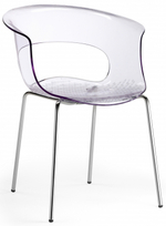 Кресло прозрачное Scab Design Miss B Antishock, хром, прозрачный